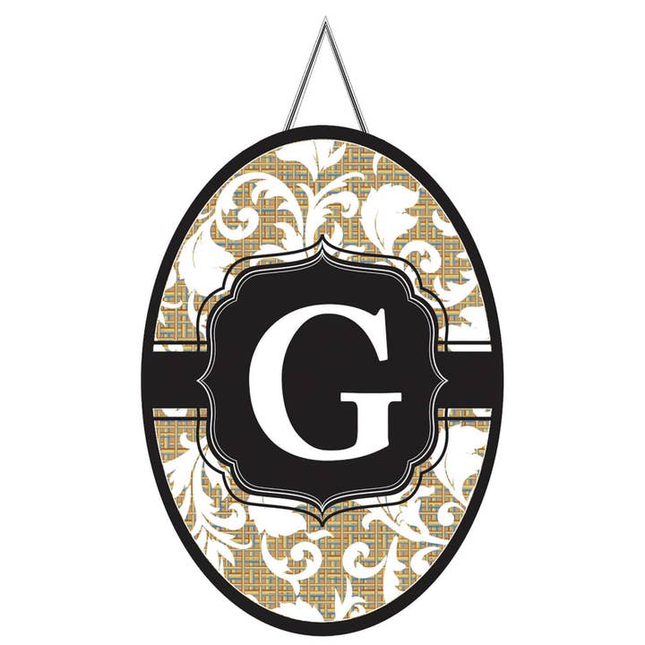 Special Buy! Door Banner, Monogram "G" for wholesale by Cottage Garden