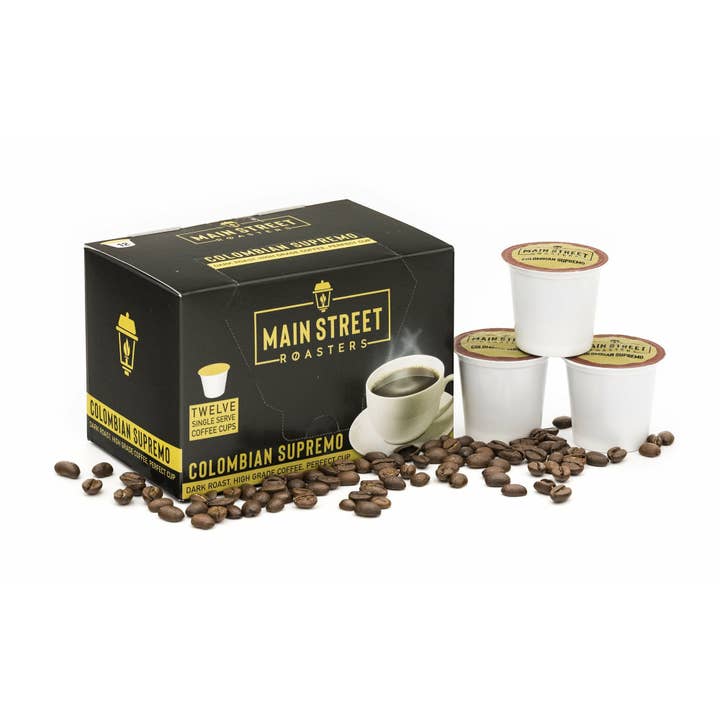 Colombian Supremo K-Cup Compatible Coffee for wholesale by Main Street Roasters