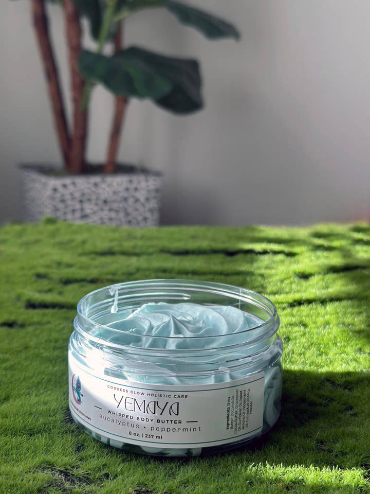 Yemaya Whipped Body Butter | Eucalyptus + Peppermint for wholesale by Goddess Glow Holistic Care