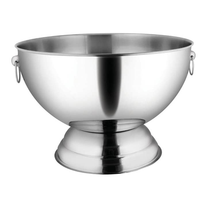 EcoQuality - Wholesale Bowl - 14 Qt Stainless Steel Beverage Dispenser Punch Bowl w/Handle