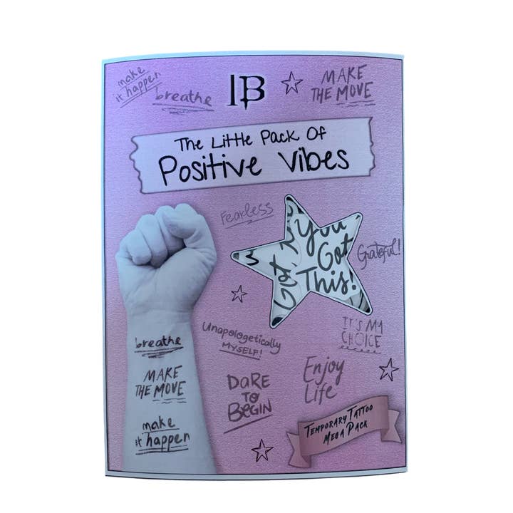 'Positive Vibes' Temporary Tattoo Mega Pack - Self Love for wholesale by InkBound Bespoke Temporary Tattoos