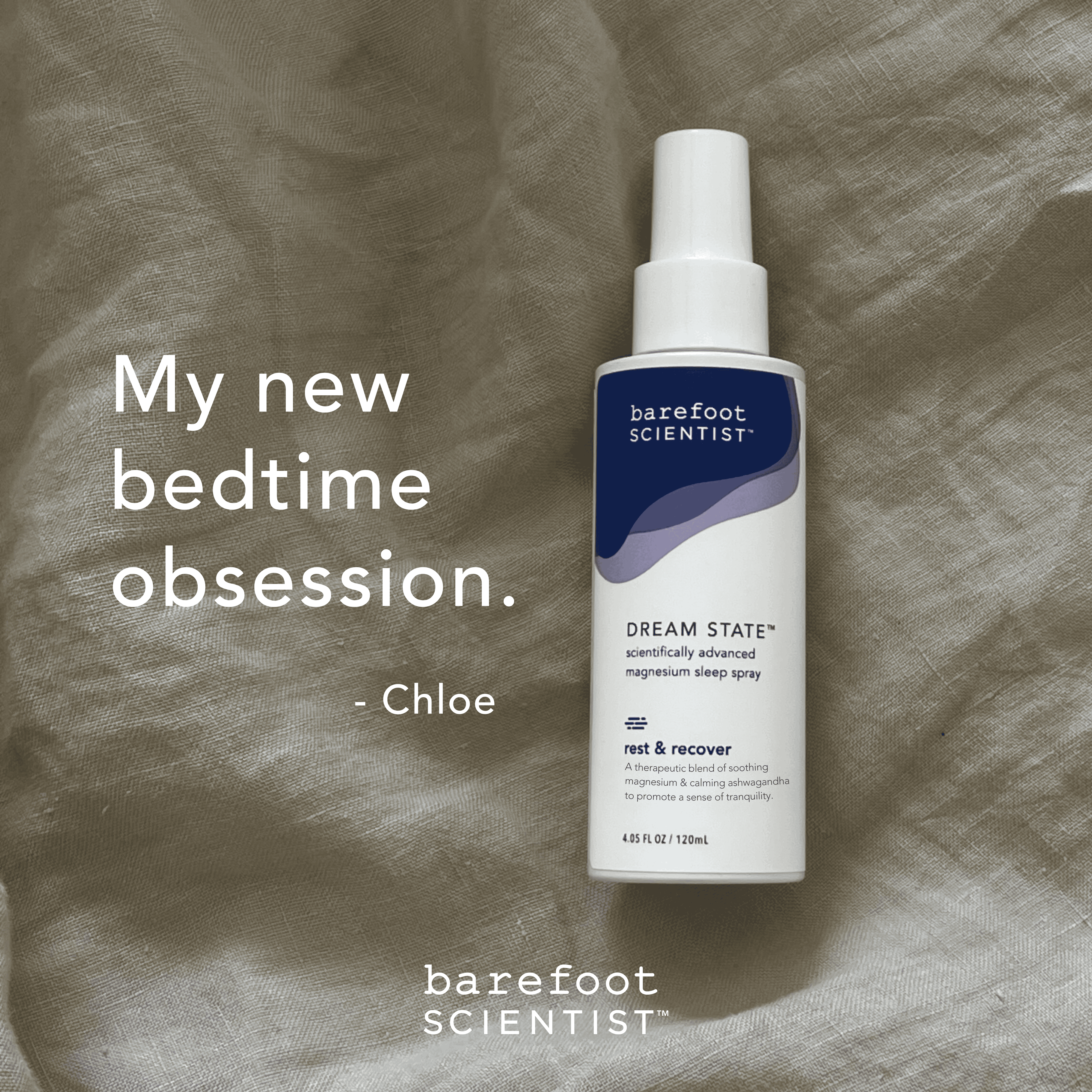 Barefoot Scientist - Vente Supplément oral/vitamine - Dream State | spray de sommeil au magnésium apaisant pour les sens3