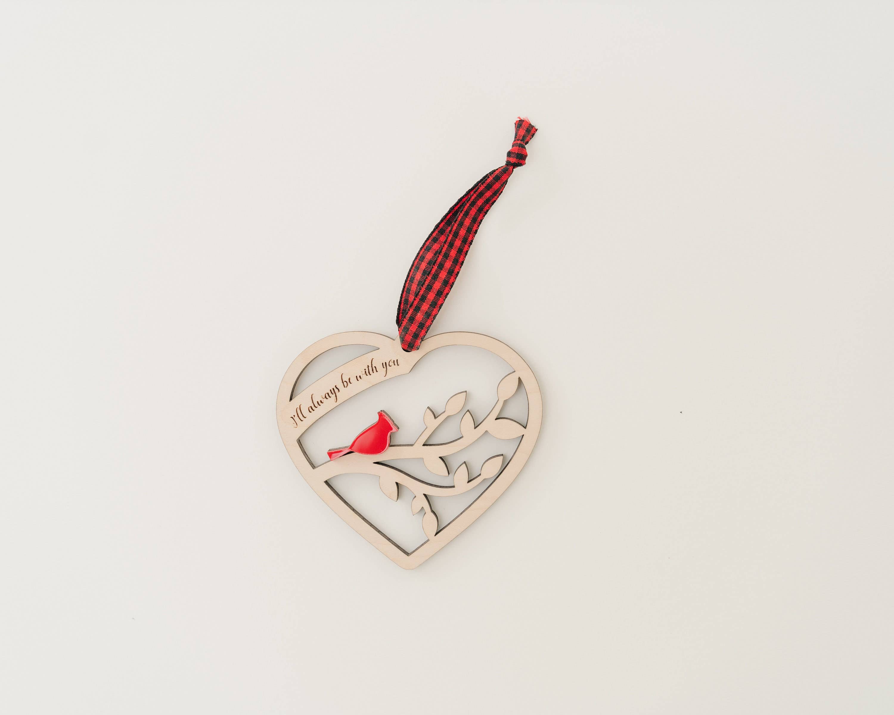 Woodlander Workshop - Vendita all'ingrosso Decorazione - Decorazione natalizia a forma di cuore cardinale3