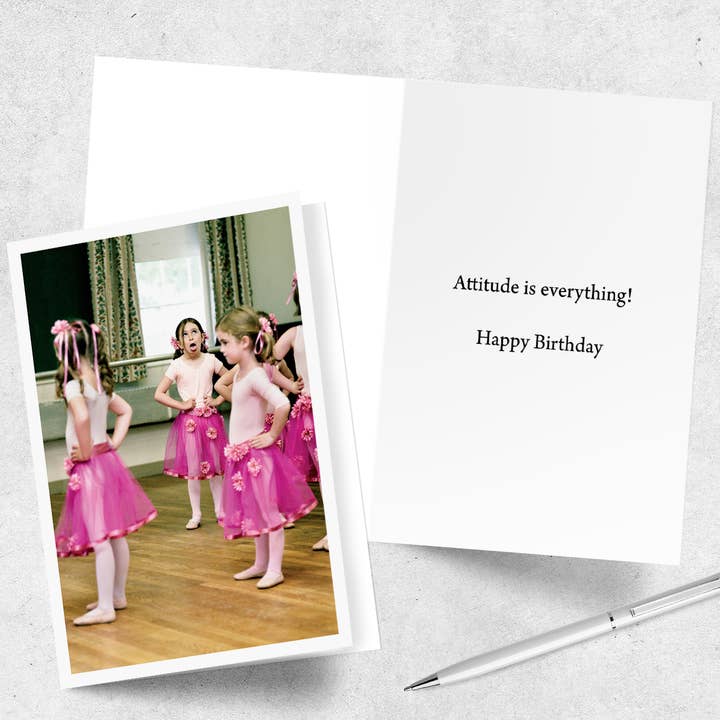 Palm Press - Wholesale Birthday Card - Bored Ballet Dancer Happy Birthday Card2