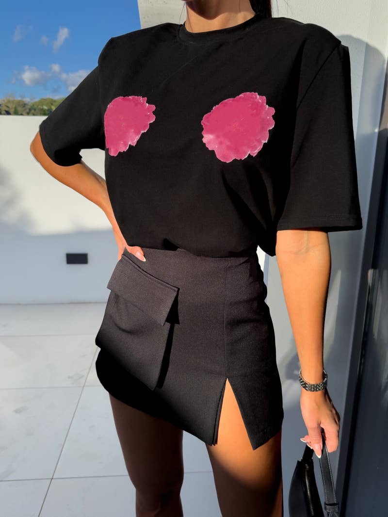 ESTEE BROWN - Wholesale Screen Printed T-Shirt - Women's - Printed T-shirt - 2206-30