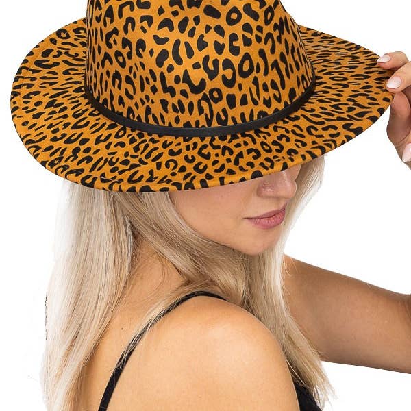 Cap Zone - Wholesale Fedora - Women's - Leopard Red Bottom Fedora7
