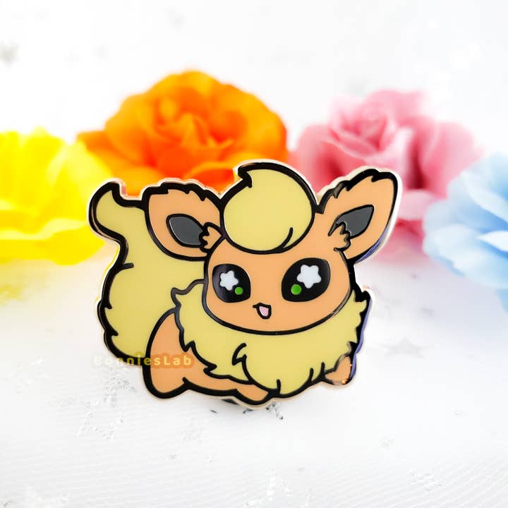 Chibi Flareon Enamel Pin for wholesale by Bonnies Lab
