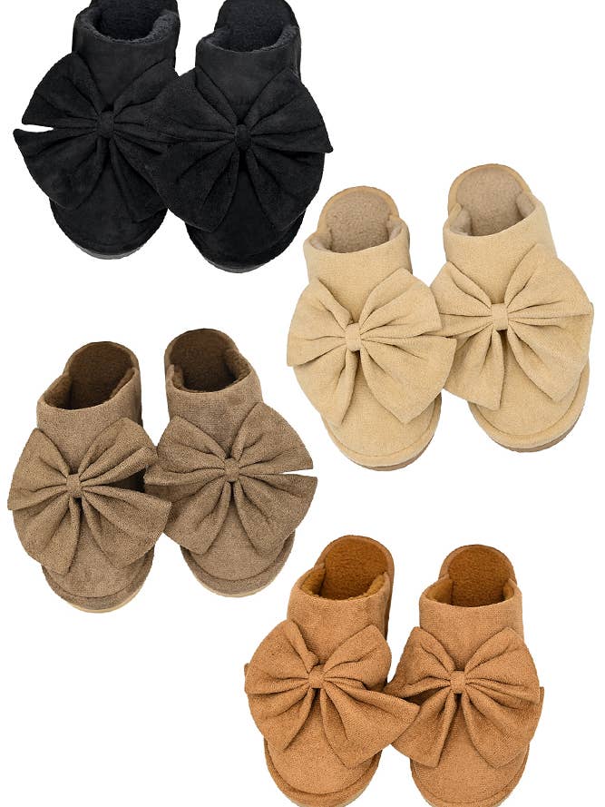 C.C Faux Ruskind Bow Tøfler for engroshandel hos Hana