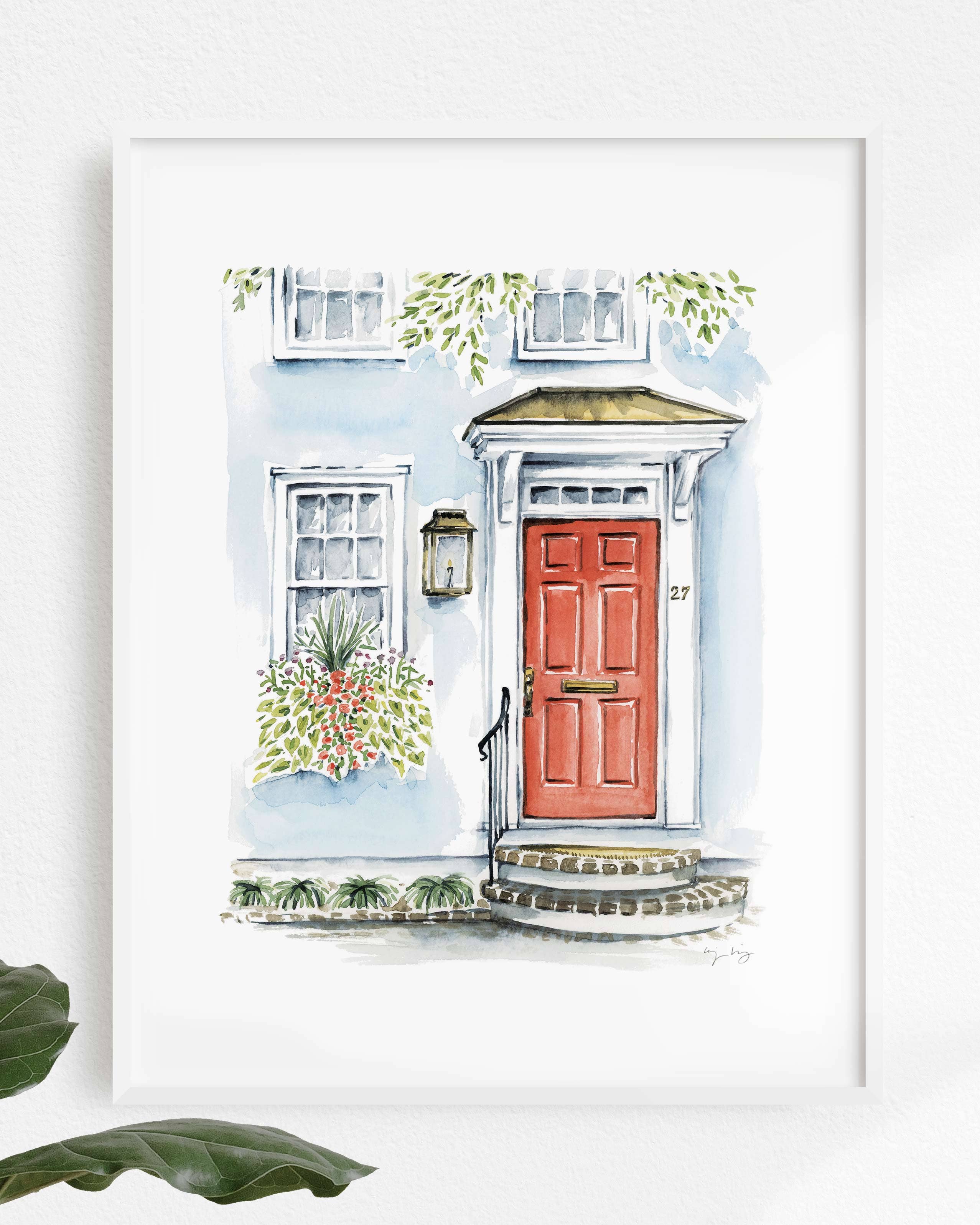 Texture Design Co - Wholesale Art Print - Flower Box Print of House #273