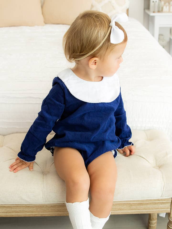 Love That Cotton - Wholesale Bodysuit (non-footed) – Baby - LONG Sleeve Bishop Bubble - NAVY CORDUROY0