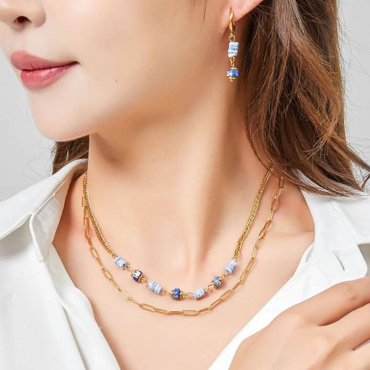 BELLE MISS - Wholesale Link & Chain Necklace - Vana necklace in stainless steel2