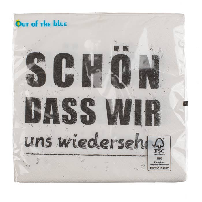 Out of the blue KG - Wholesale Disposable Napkin - Paper napkins, Schön, dass wir uns wiedersehen,1