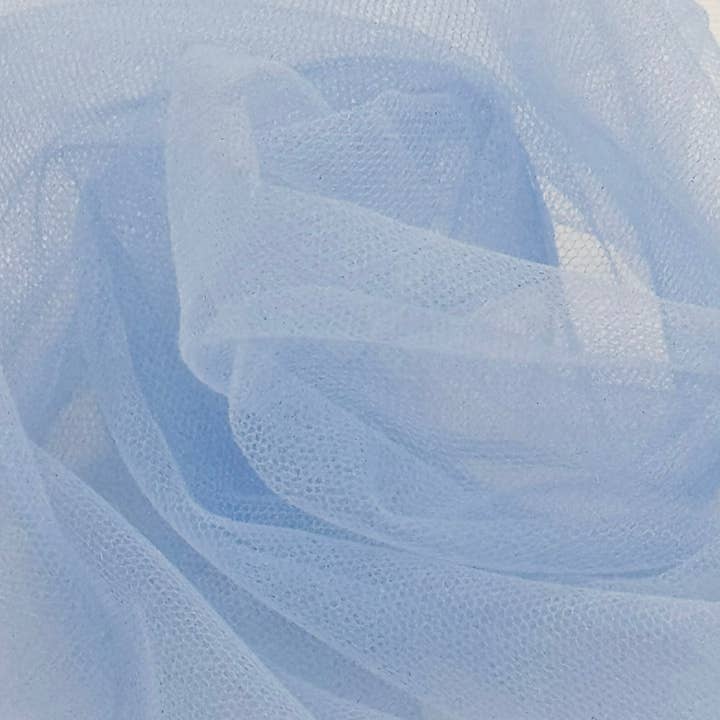 Mond Lace Textile - Wholesale Fabric - PERI BLUE Soft Tulle 60"3