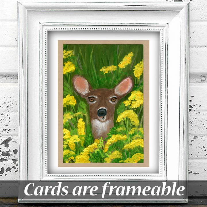 Kelli McNichols Art - Wholesale Everyday Greeting Card - White-tailed Doe Deer2