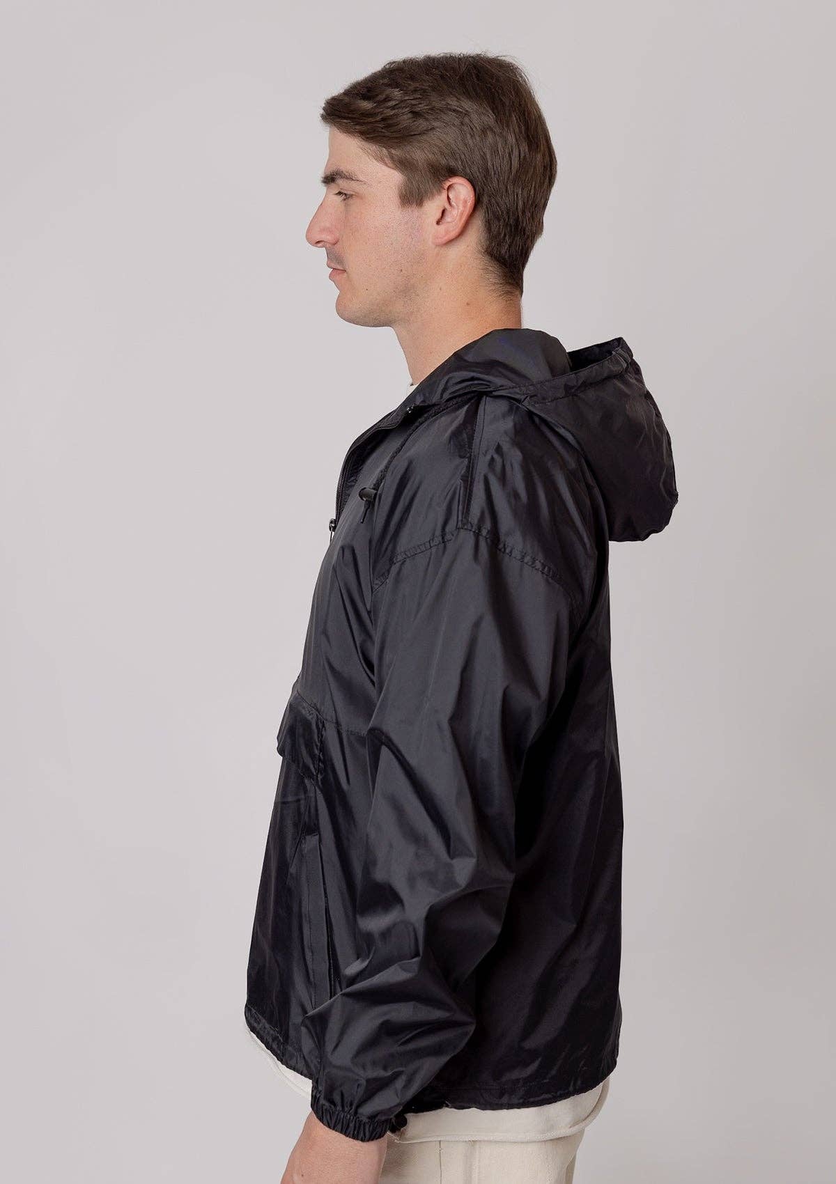 2200 “Jacket in Pouch” Pullover Windbreaker - Black for wholesale on Faire2