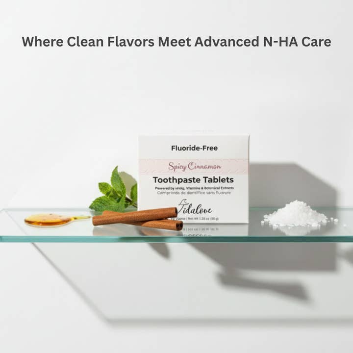 Fluorfri kaneltandpastatabletter — 1 måned for engroshandel hos Tidalove