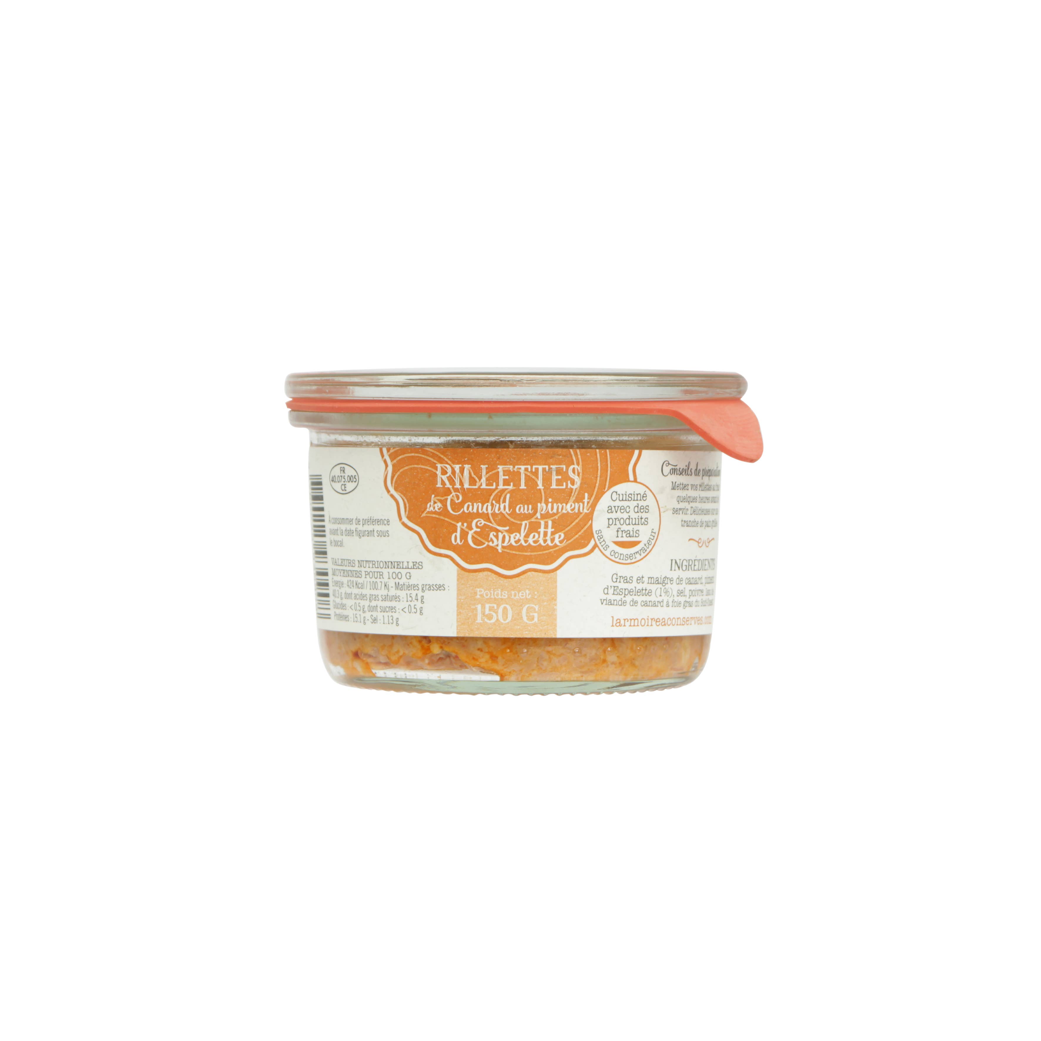 L'armoire A Conserves – wholesale Konserver – ANKA RILLETTE MED ESPELETTE CHILI 150G1