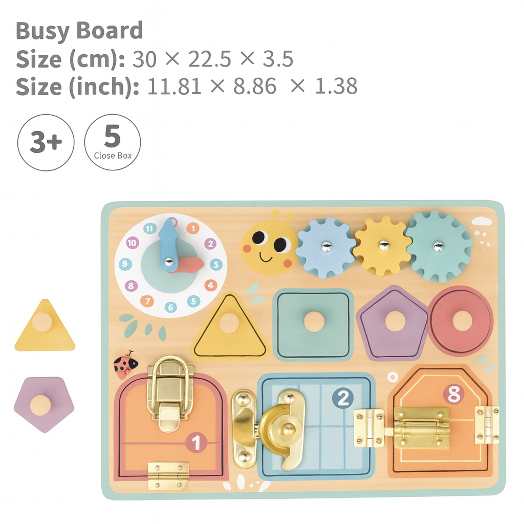 123 Baby Box - Wholesale Wood Toy - Kids - Busy Board1