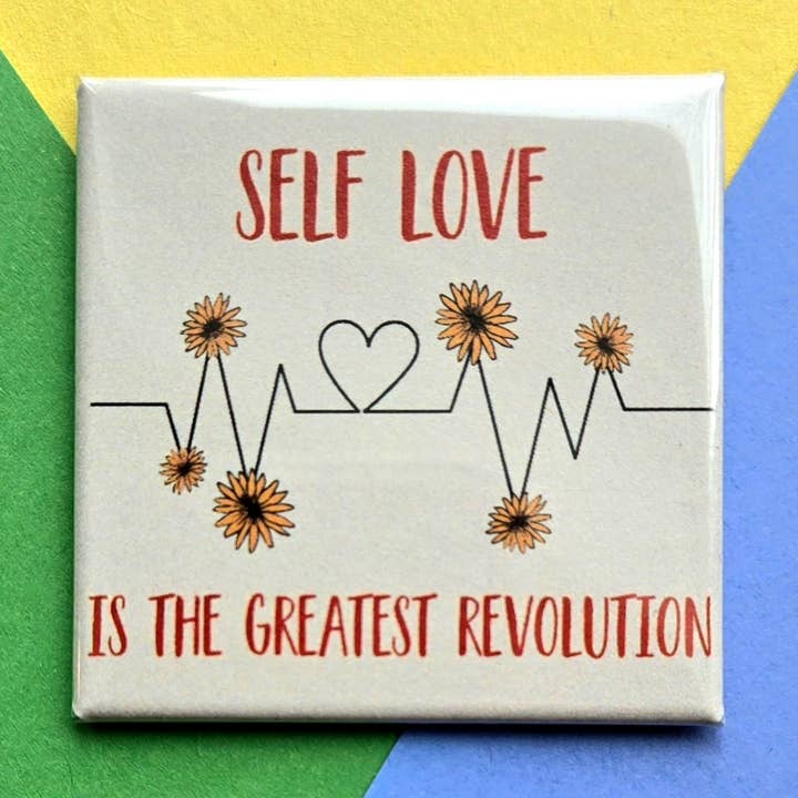 Feliz Pequeño Imán - Revolución del Amor Propio para venta al por mayor de Stuck Together Magnets