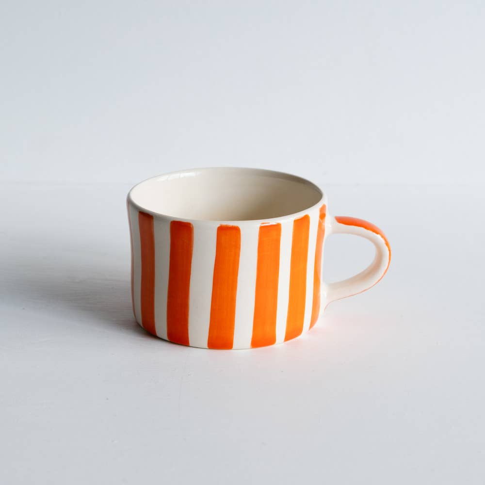 Musango - Wholesale Coffee Mug - Handmade & Painted Latte Style Musango Mugs in Candy Stripe10