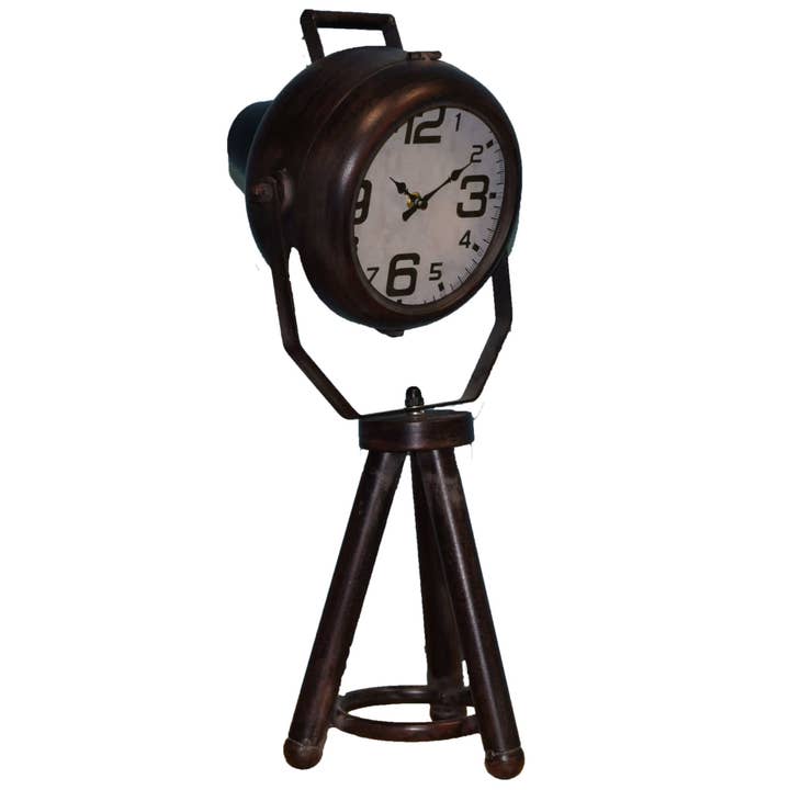 Retro Metall-Uhr Stativ Loft Projektor 55cm für den Großhandel von giftland