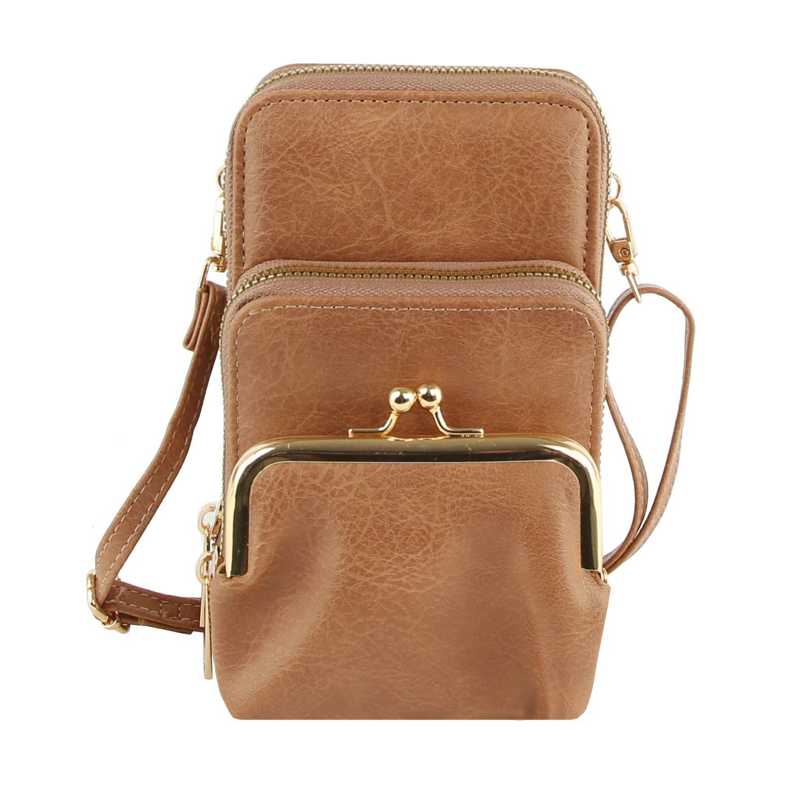 Handbag Factory Corp - Wholesale Crossbody Bag - Women's - Small Crossbody for Women Double Zip Adjustable Strap Over t13