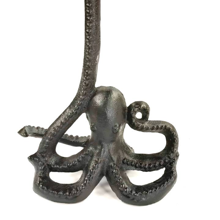 Black Ginger β wholesale Toilet paper holder β Cast Iron Kitchen / Loo Roll Holder - Octopus1