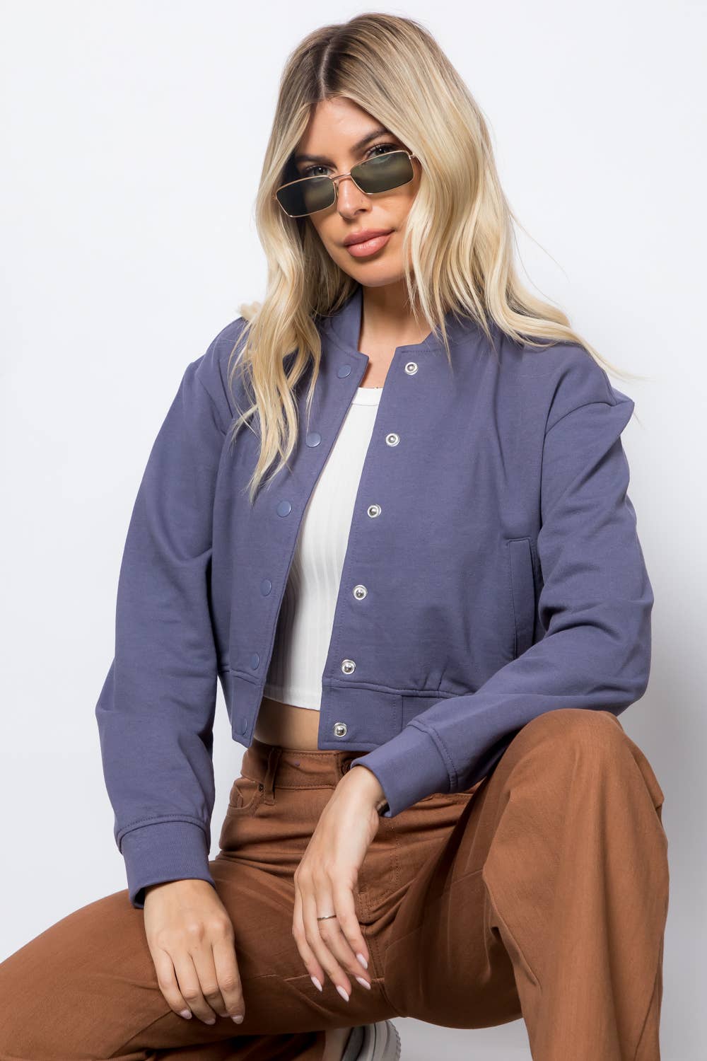 26 International - Wholesale Bomber Jacket - Women's - Fleece Bomber Jacket12