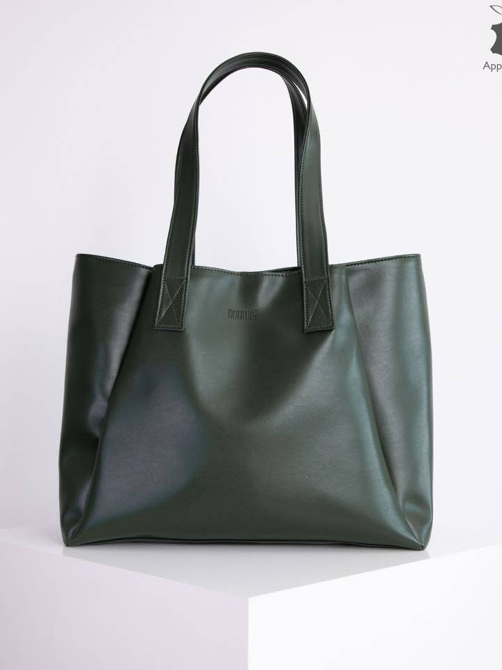 nuuwaï - Vegan Tote Bag - JUNI emerald green for wholesale by nuuwaï