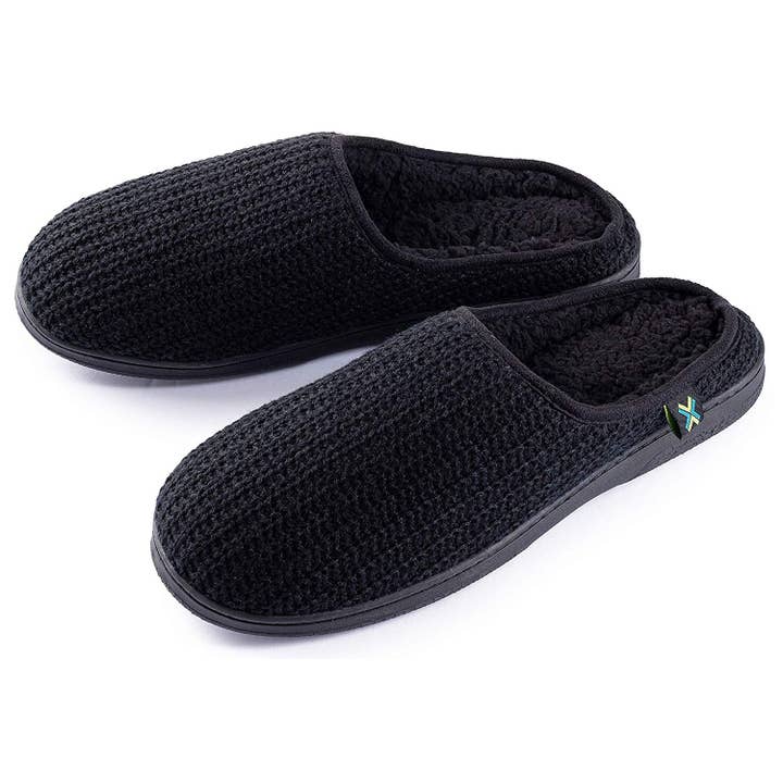 Roxoni - Wholesale Slippers - Men's - Men’s Wool Slip-On Comfortable Knit House Slipper