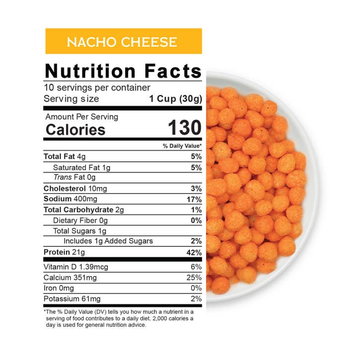 Twin Peaks Ingredients - Wholesale Puffed Snack - Protein Puffs - Nacho Cheese 10.6 oz (300g)