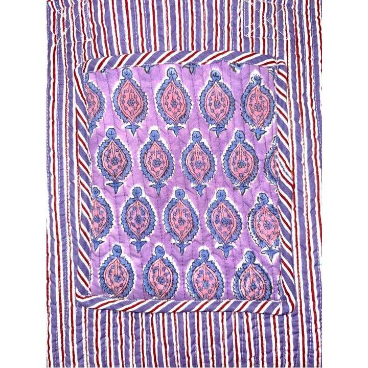 The Fox and The Mermaid - Wholesale Beach Bag - Reversible Quilted Block Printed Beach Bag