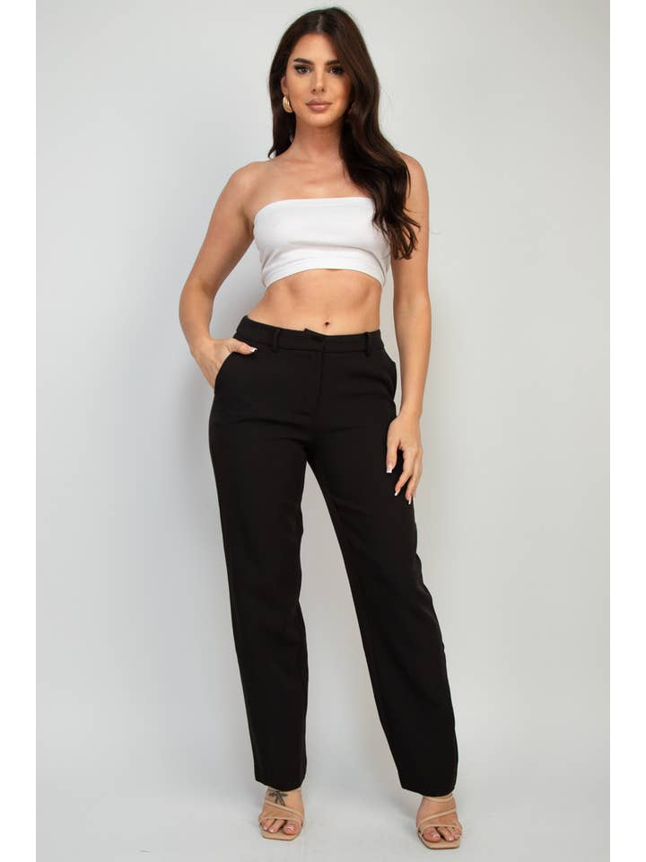 ACG Los Angeles - Wholesale Pants - Women's - Women's Dressy Mid Rise Solid Pants