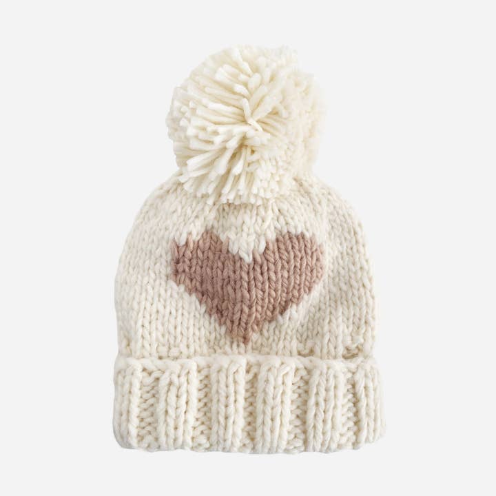 Heart Beanie, Blush | Valentine's Kids & Baby Hat for wholesale by The Blueberry Hill
