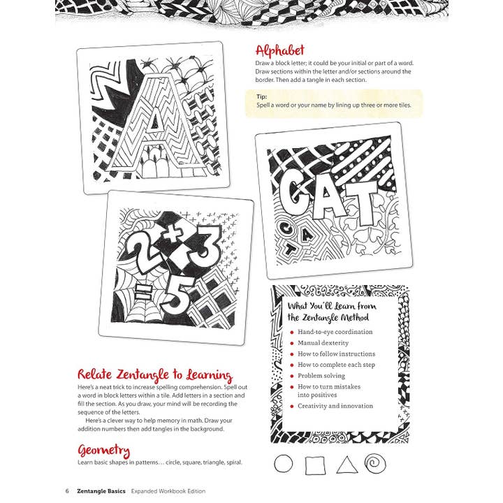 Fox Chapel Publishing – Artes e entretenimento por atacado – Noções básicas do Zentangle, Edição de pasta de trabalho expandida3