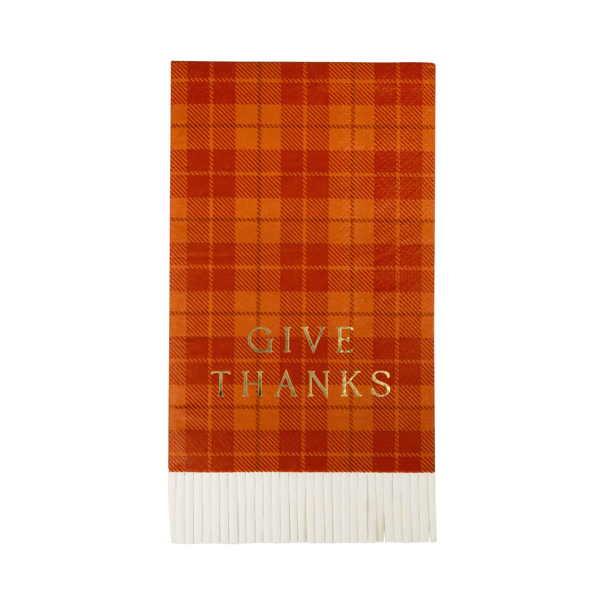 My Mind’s Eye - Wholesale Disposable Napkin - GVT1239 - Give Thanks Plaid Dinner Napkin0