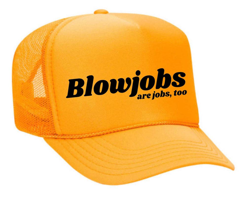 Inappropriate Trucker Hats - Wholesale Trucker Hat - Women's - Blowjobs Are Jobs, Too Trucker Hat6
