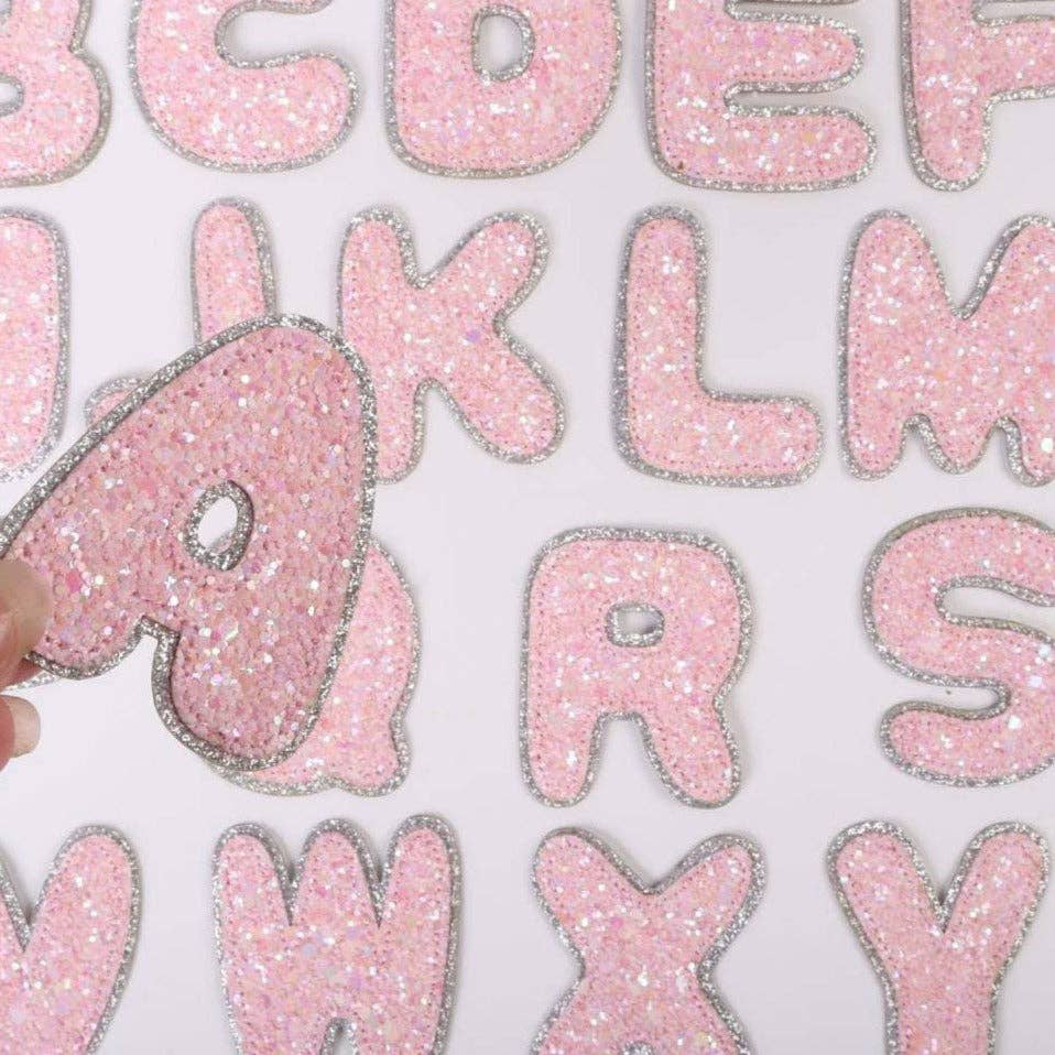 Glitter Bolha Letras - Stick On-Rosa B2B para a sua loja Faire, image size:958x958
