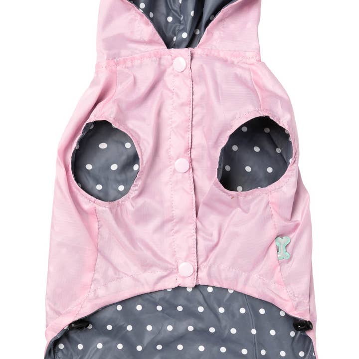 In Vogue Pets – wholesale Pet raincoat – Dog – Flipside 24 Raincoat - Pink2