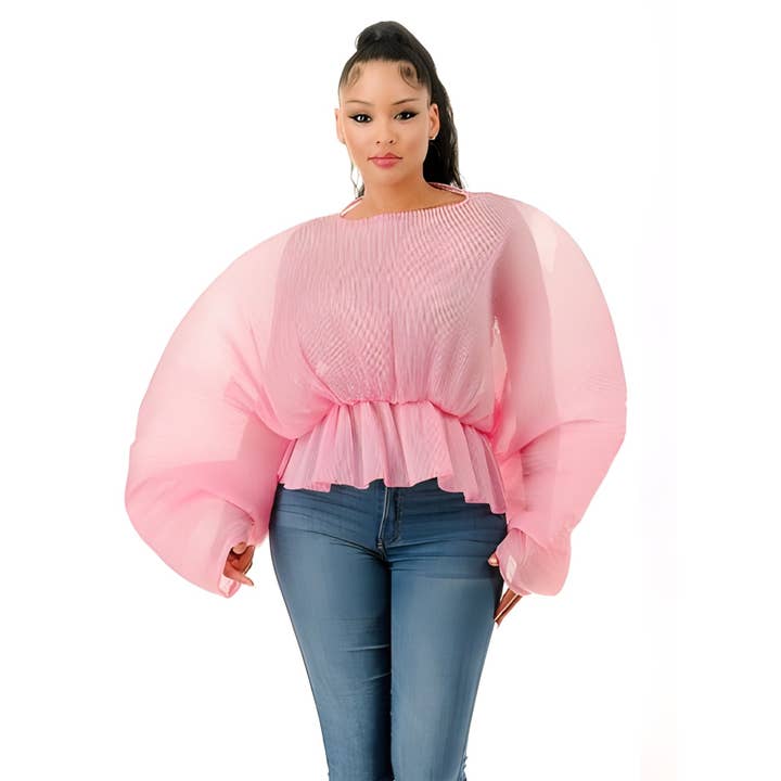 BLOUSA BEIJOS DE BALÃO por atacado de Black Pearl Clothing