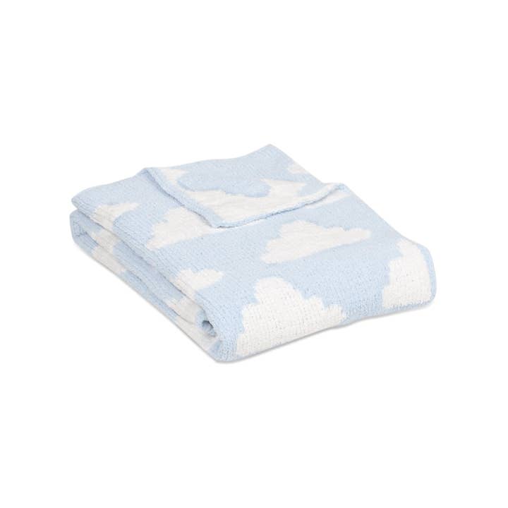 Living Textiles - Wholesale Bedding Blanket - Kids & Baby - Chenille Baby Blanket - Blue Clouds4