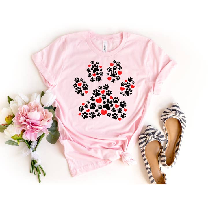 Dog Paw Shirt - Shirt voor Valentijnsdag voor wholesale door The Shirt Company