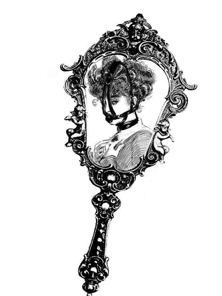 'Gimpson Girl' Fine Art Print - Gothic, Victorian, Halloween for wholesale by Sarai Nissan