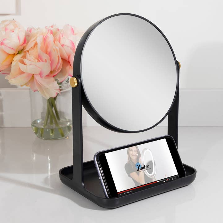Zadro, Inc. - Wholesale Makeup Mirror - Back-to-School Makeup Mirror with Accessory Tray & Phone Hol
