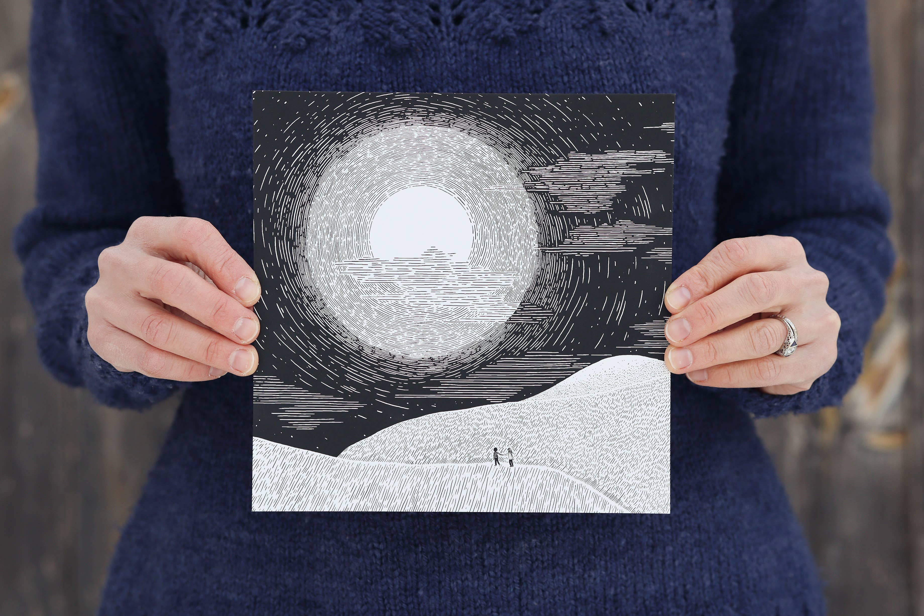 As Little Cooking as Possible - Wholesale Art Print - Full Moon | Screen-Print | Made in Vermont 1