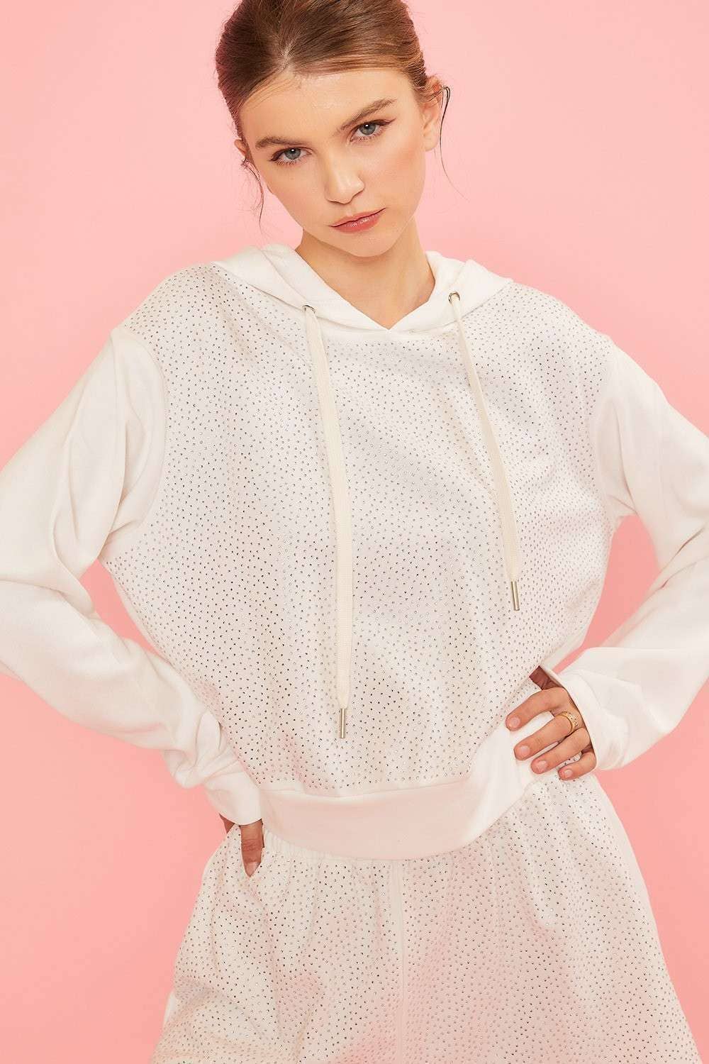 Main Strip - Wholesale Hoodie - Women's - ✨ Pink Rhinestone Hoodie – Sparkle Lounge Top13