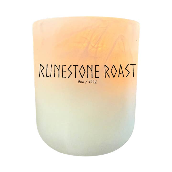 Runestone Roast Soy Candle – Warm, Cozy Coffee Scent for wholesale by Winter Moon Gifts