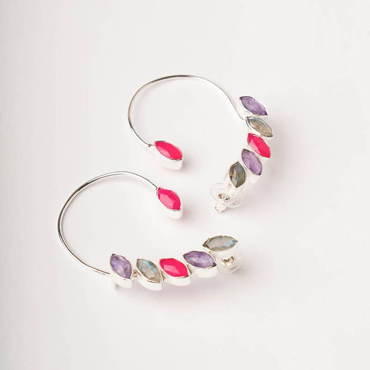 ACUS Comet multicolor zilveren ear cuff oorbellen, limited edition voor wholesale door ACUS