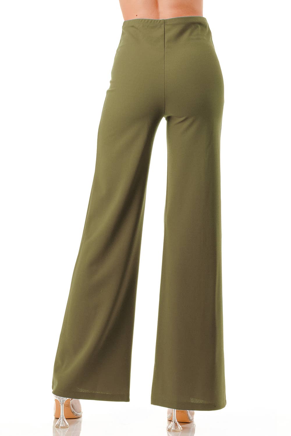 Color 5 – wholesale Pants – Women's – Olive color formal dressy pants with seam front slim looking1