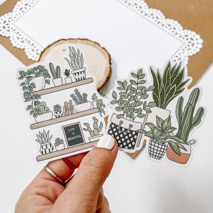 Plant Sticker Pack | Waterproof Vinyl Stickers for wholesale by JLM Design Co.